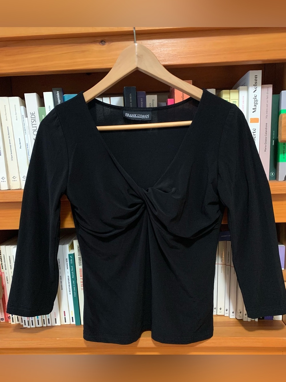 Y2k/90s Classic Black Twisted Front Top